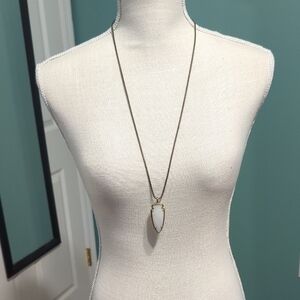 Kendra Scott White Necklace Minimalist Pendant Jewelry